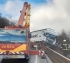 Daruval emelték le a kamiont a sávokat elválasztó betonelemekről az M3-ason, Gödöllő közelében