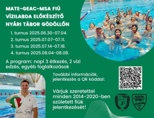 Vízilabda előkészítő nyári tábor fiúknak, Gödöllőn