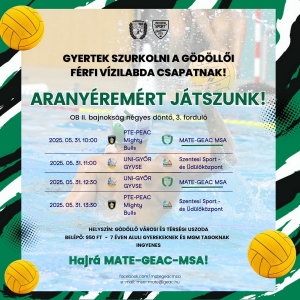 Vízilabda OB II: bajnoki aranyéremért játszik a gödöllői csapat