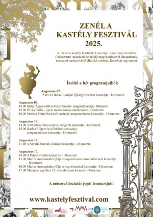 Zenél a kastély – fesztivál a gödöllői műemlék-együttesben