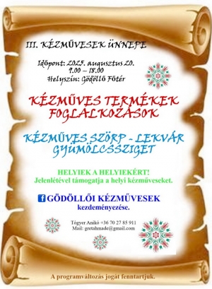 III. Kézművesek Ünnepe a gödöllői főtéren