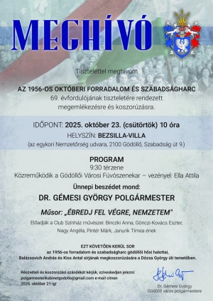 Október 23-i megemlékezés Gödöllőn